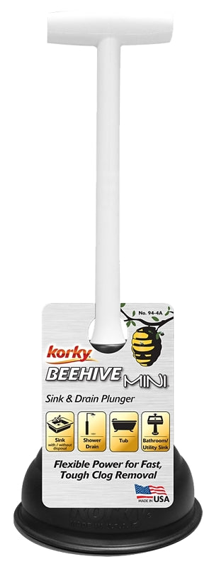 Korky 94-4A Beehive Mini Sink and Drain Plunger