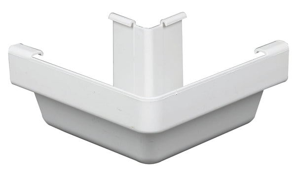 Amerimax Home Products Gutter Outside Miter, K-Style, Traditional, Vinyl, White, 5-in. M0503