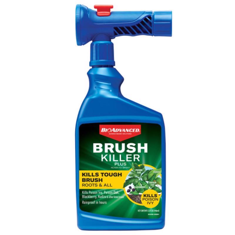 BioAdvanced 704645A Brush Killer Plus, Poison Ivy Killer and Stump Remover, 32-Ounce, Ready-to-Spray