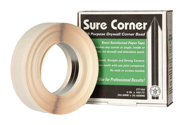 Bon 15-326 100-Feet by 2-Inch Sure Corner Drywall Tape TP03398