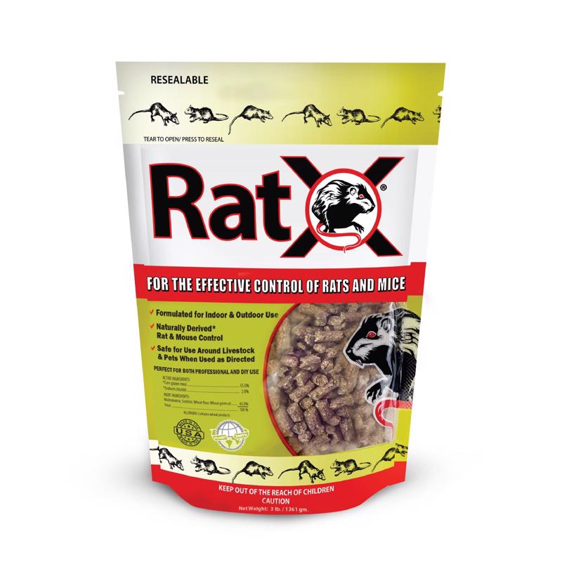 EcoClear Products 620102, RatX All-Natural Non-Toxic Humane Rat and Mouse Killer Pellets, 3 lb. Bag