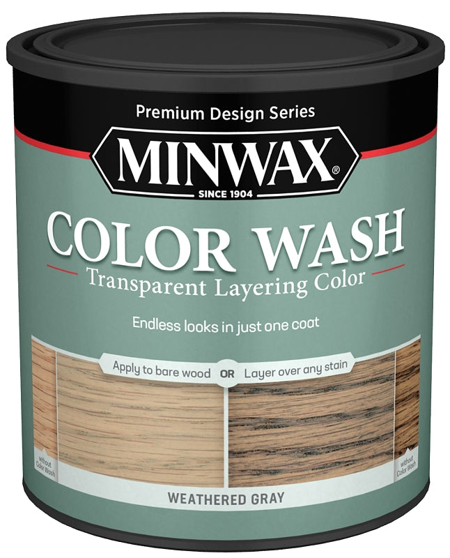 Minwax 400140000 Wash Transparent Layering Color, Weathered Wood, 1 Quart