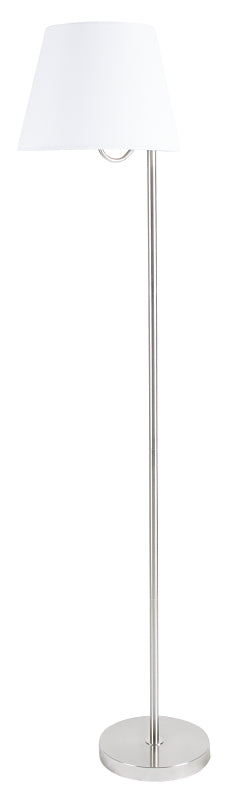 Boston Harbor Gs-t122421-f1-wh Floor Lamp, Brushed Nickel