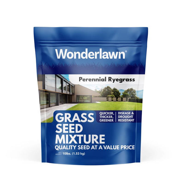 Barenbrug Wonderlawn Perennial Ryegrass Grass Seed for Southern Lawns, Fast-Acting Durable Grass Seed Mix for All Weather Conditions, 10-lb. Bag 22210