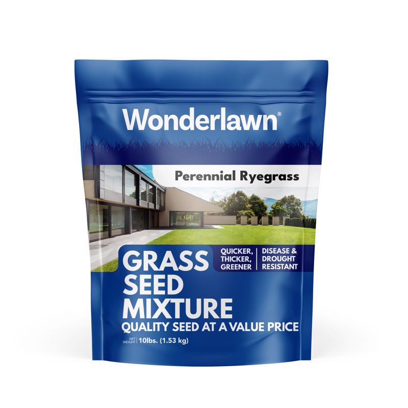 Barenbrug Wonderlawn Perennial Ryegrass Grass Seed for Southern Lawns, Fast-Acting Durable Grass Seed Mix for All Weather Conditions, 10-lb. Bag