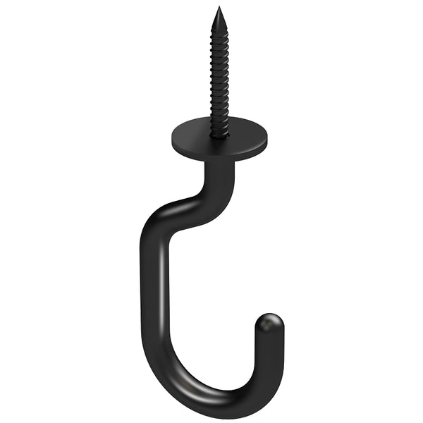 National Hardware N275-523 Modern Ceiling Hook, 3-11/32", Black