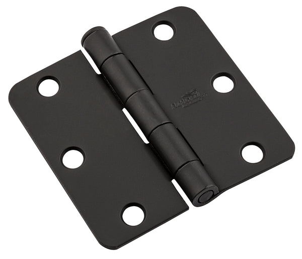 National Hardware N830-430 Door Hinge 3 Inch 1/4 Radius Black