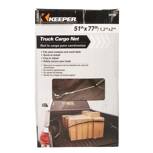 Keeper - 51? x 77? Truck Cargo Net with Hooks 06146