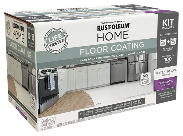 Rust-Oleum 100806 Home Floor Watercolor Coating Kit White 360099