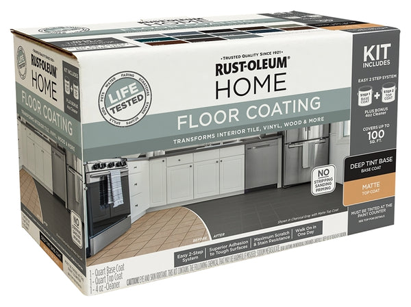 Rust-Oleum Home Floor Coating Deep Tint Base Matte Kit 360100