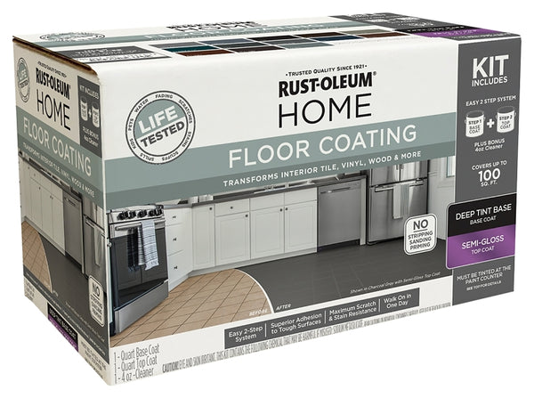 Rust-Oleum Home Floor Coating Deep Tint Base Semi-Gloss Kit 360101