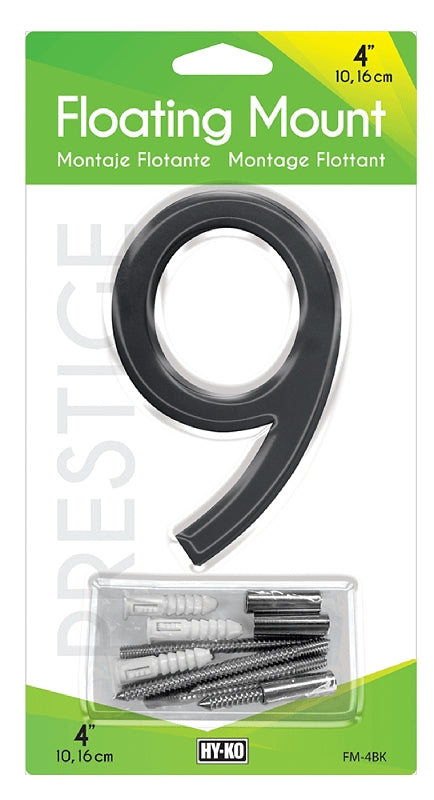 Hy-Ko™ 4" Black Floating Mount Number 9 (3 pcs.)
