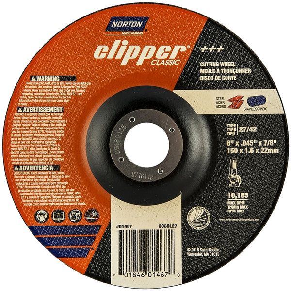 NORTON CLIPPER 70184601467 WHEEL CUT-OFF 6IN