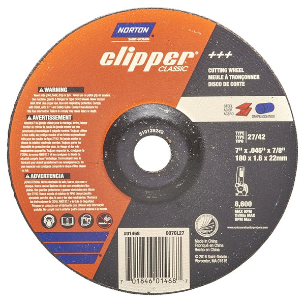 Norton Clipper 70184601468 Wheel Cut-Off 7IN