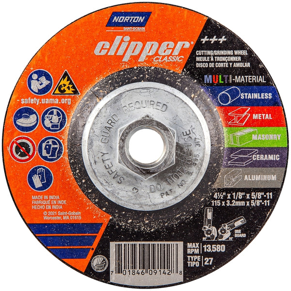 NORTON CLIPPER 70184609142 WHEEL GRIND 4.5IN