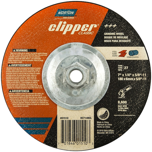 NORTON CLIPPER 70184601510 WHEEL GRINDING 7IN