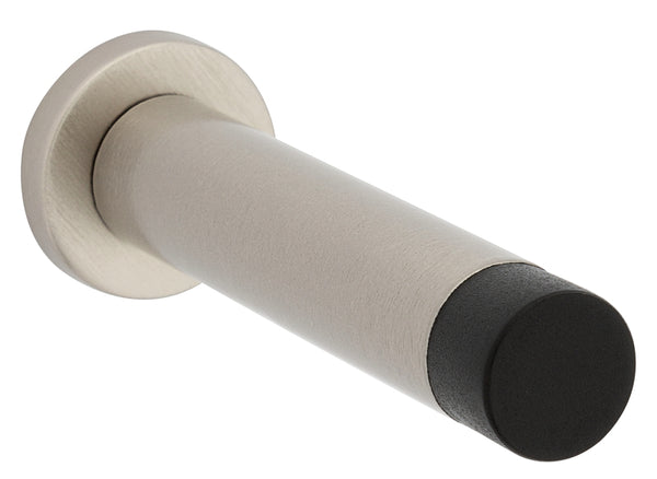National Hardware N830-522 Cooper Door Stop, 3", Satin Nickel with Matte Black Tip