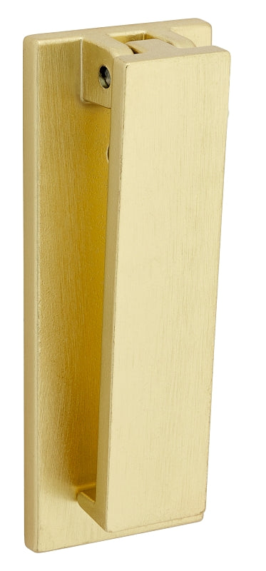 National Hardware N336-705 Reed Door Knocker, 4-3/4", Brushed Gold