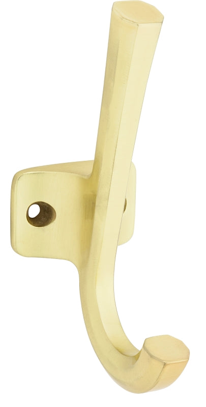 National Hardware N337-914 Powell Angled Hook, 4-15/16", Brushed Gold