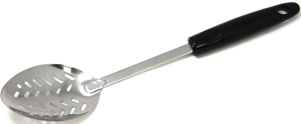 Chef Craft 12931 Select Stainless Steel Spoon Slotted, 12.75 inches, Black