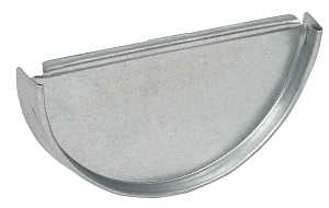 AMERIMAX HOME PRODUCTS CEN265 5-Inch Galvanized Half Round End Cap