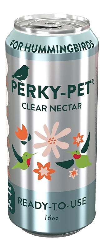 Perky-Pet 522 Ready-to-Use Clear Hummingbird Nectar in Recyclable Aluminum Can - 4 Cans, 16 oz Each - 64 Total Ounces