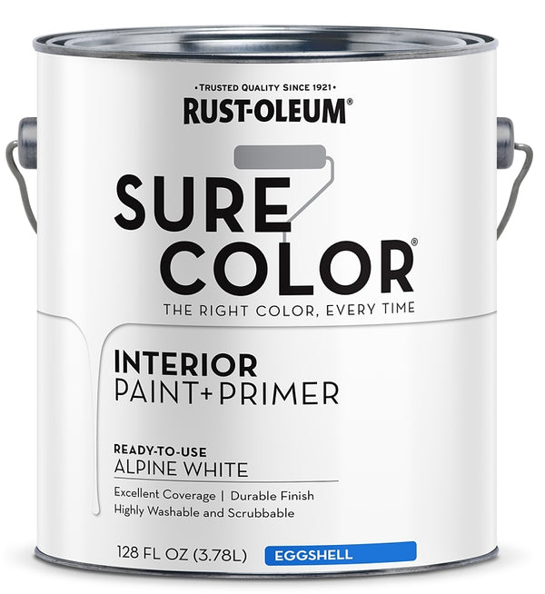Rust-Oleum 380219 Sure Color Interior Wall Paint and Primer Eggshell Alpine gal