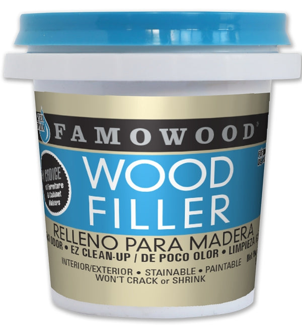 FamoWood 40042112 Latex Wood Filler - 1/4 Pint, Cherry/Dark Mahogany