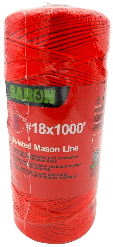 BARON MFG LINE Mason ORNG NO18 X 1000FT 10821