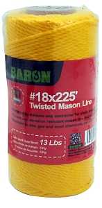 BARON MFG Twine Seine NEON Yellow 225FT 50816