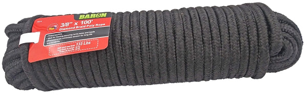 BARON MFG Rope Polyp DB BLK 3/8INX100FT 52218