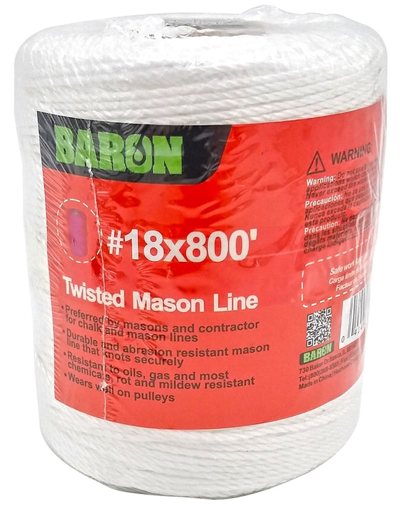 BARON MFG LINE Mason White NO18 X 800FT 70817