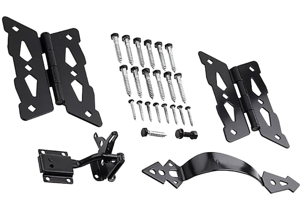 National Hardware N109-300 V8418 Decorative Butterfly Hinge Gate Kit in Black