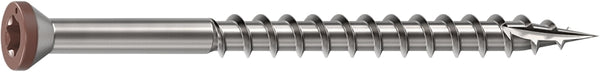 CAMO Premium Trim Screws 2-1/2" #8 316 Stainless Steel (100 ct) Brown 0353050BS