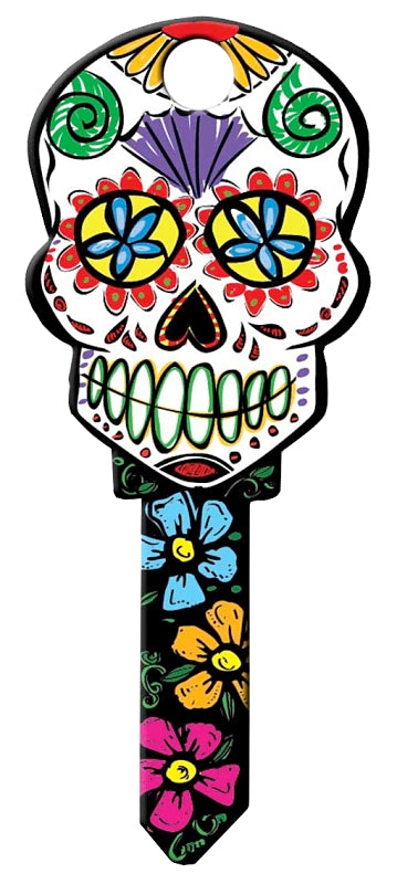 Lucky Line Key Shapes, Sugar Skull, House Key Blank, SC1, 1 Key (B136S)