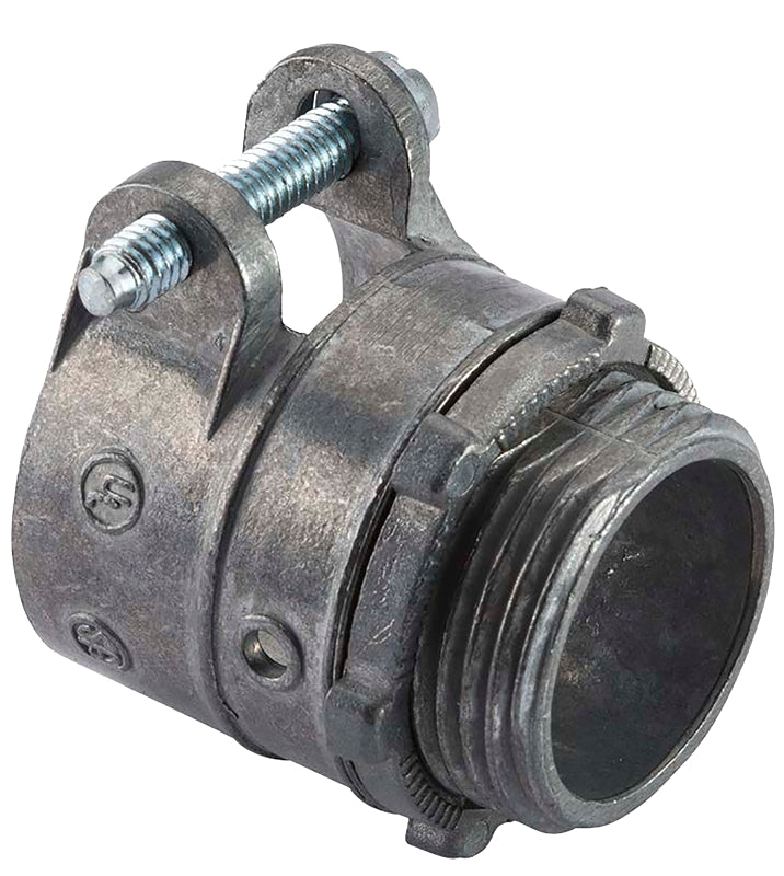 Halex, 3/8 in. Flexible Metal Conduit (FMC) Squeeze Connectors , 20420, 3 per pack,Silver