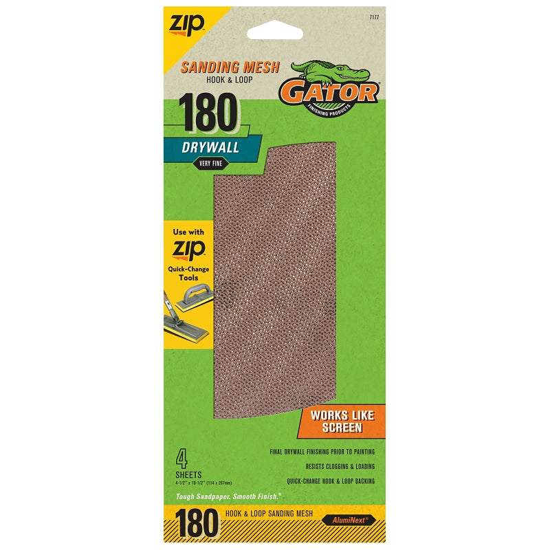 Ali Industries 134882 Mesh Sanding Drywall Hook & Loop - 180 Grit - Pack of 4