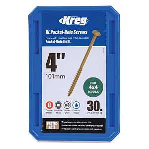 Kreg SML-C4X400-30 XL Pocket-Hole Screws 4", (30 Count)