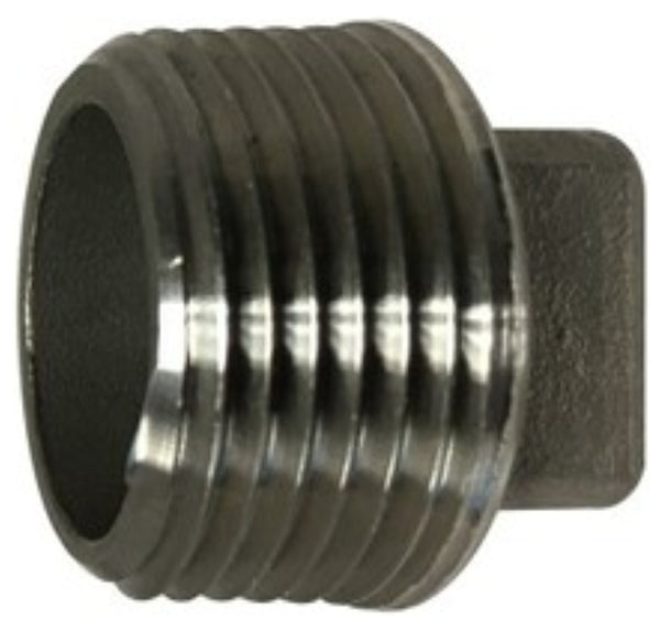 Anderson Metals 62671B PLUG SQUARE HEAD SS 1/4IN