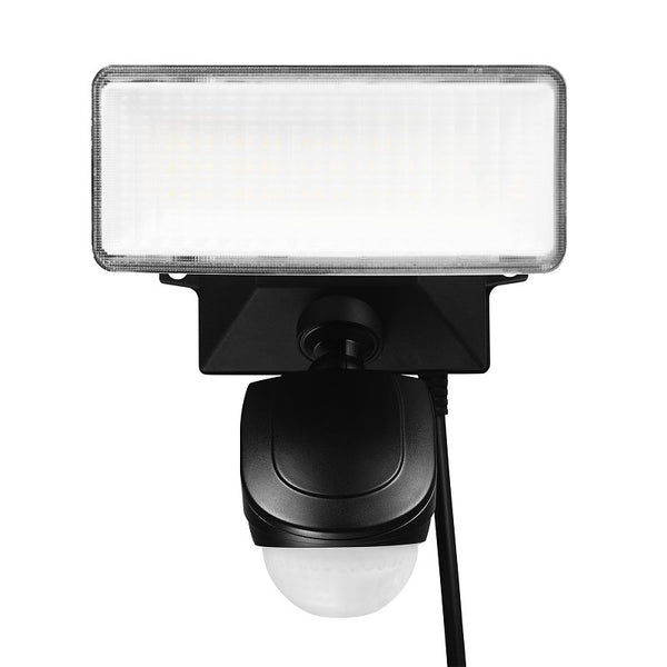 Globe Electric 180-Degree 14W Black 1200 Lumens Plug-in Outdoor Integrated LED Flood Light Security Light with 10-Foot Cord 17000198