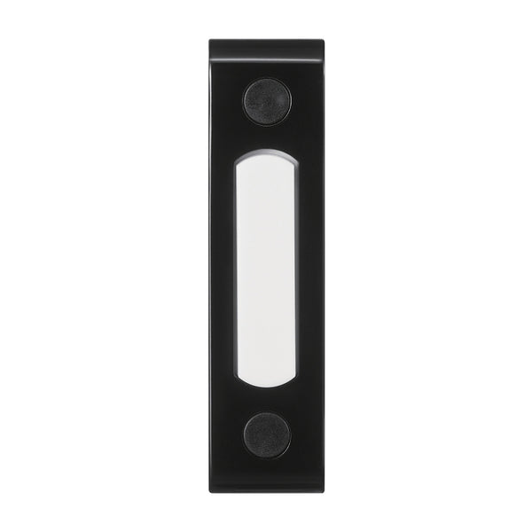 Heath Zenith Black Metal Wired Lighted Push Doorbell Button 18000216