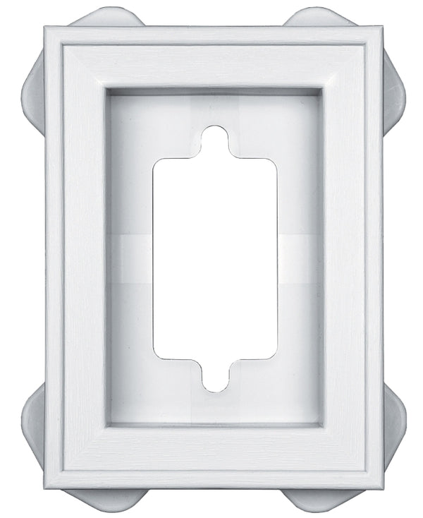 Builders Edge 130130002001 Mounting Block, White 130030002001