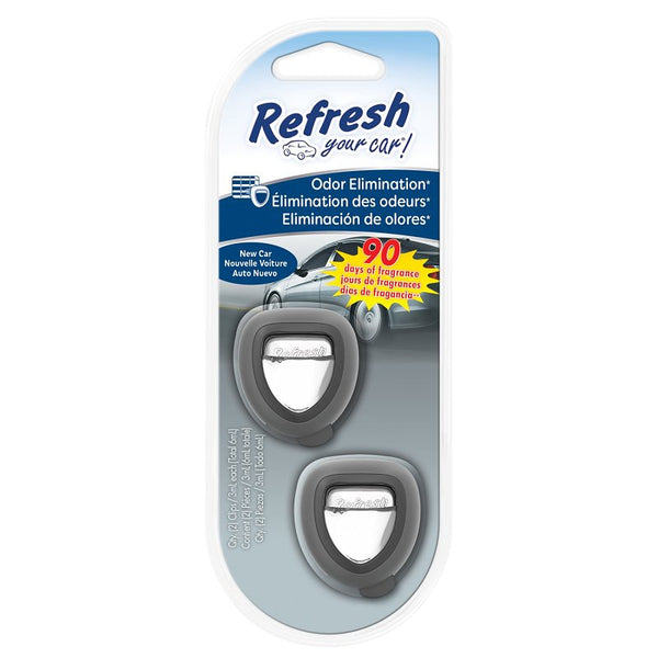 Refresh Your Car! E300868203 Mini Oil Diffuser, 2 Per Pack, New Car 09135Z