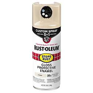 Rust-Oleum 376900 Stops Rust Custom Spray 5-in-1 Spray Paint, 12 oz, Gloss Almond