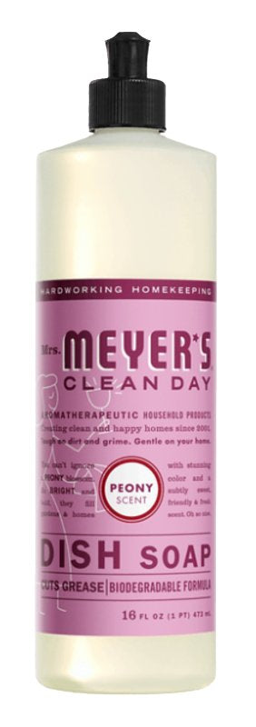 Mrs. Meyer's Clean Day Dish Soap, Peony, 16 oz (Pack of 1) 70060