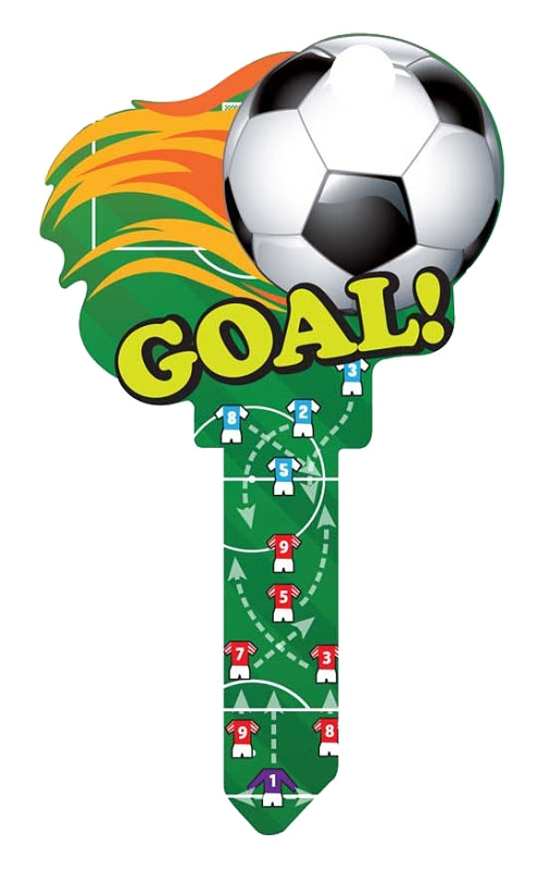 Lucky Line Key Shapes, Soccer, House Key Blank, KW1/11, 1 Key (B135K)