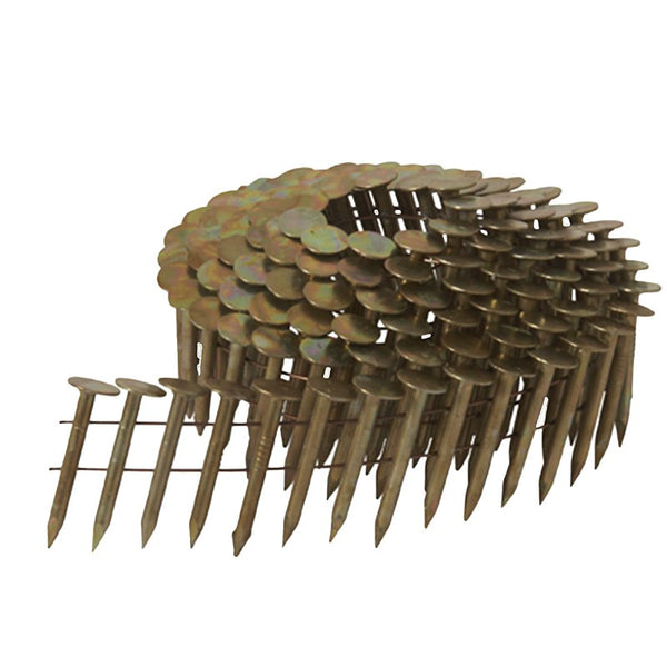 Metabo HPT 12113HPT Roofing Nail, 1-3/4 in L, 15 ga Gauge, Steel, Electro-Galvanized, Full Round Head