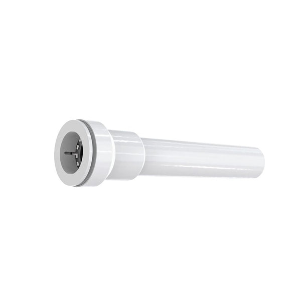 Keeney Insta-Plumb 1-1/4 in. x 8 in. Extension Tube - Connects to 1-1/4 in. O.D. Plastic Tube - Push Fit System, White 42-8IPK