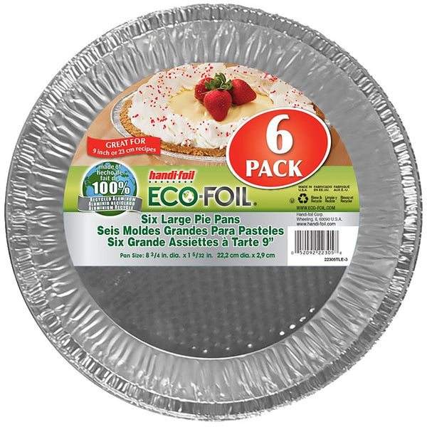 Handi-Foil 22305-17 Large Pie Pans, 1.15" Height, 8.75" Width, 8.75" Length, 6 count 22305TL.010