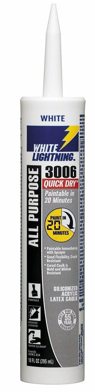 White Lightning W12QD0010 construction caulk, White